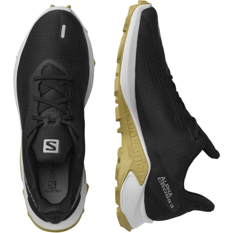 Sapatilhas Trail Running Salomon Alphacross 3 Masculino Pretas | PT D70315